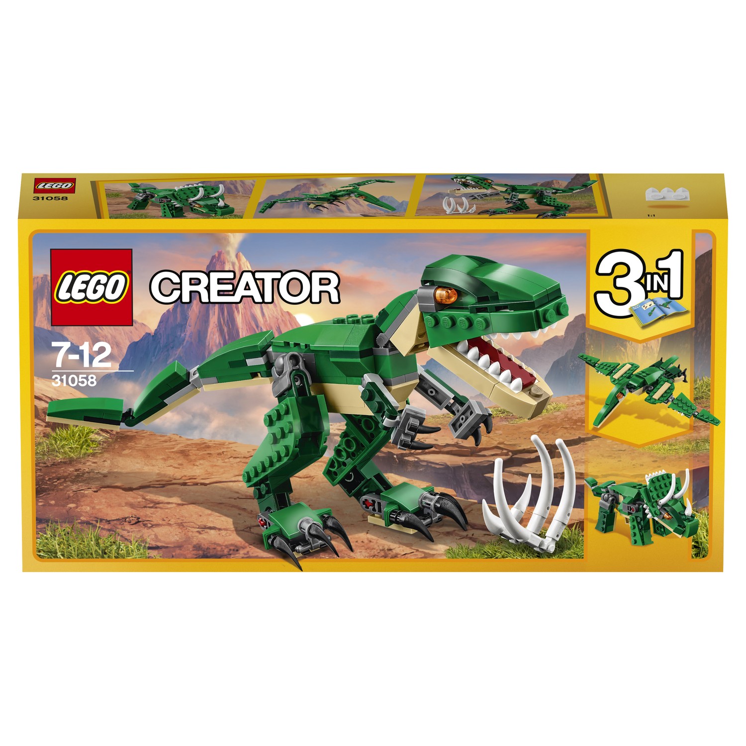 Конструктор LEGO Creator Грозный динозавр (31058) купить по цене 1159 ₽ в  интернет-магазине Детский мир