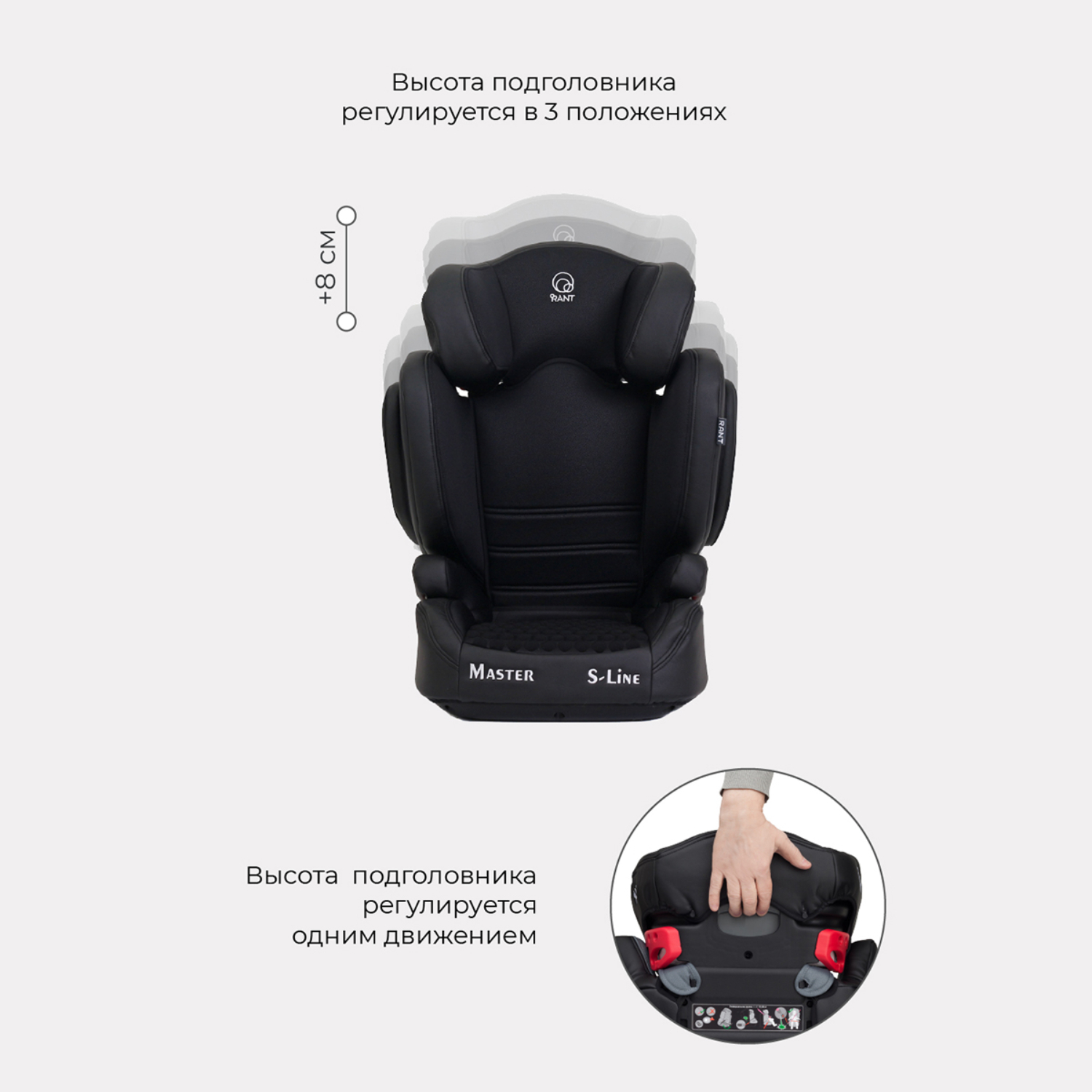 Автокресло Rant Master Isofix Sps Black - фото 6