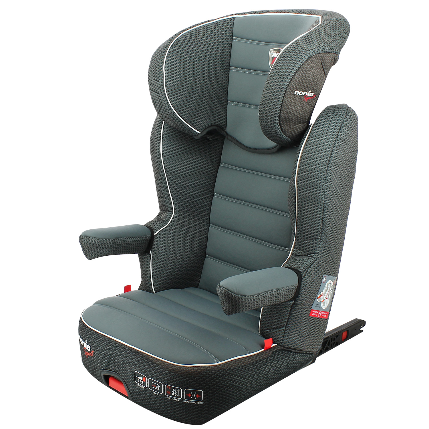 Детское автокресло Nania RWAY EASYFIX Racing Luxe Grey - фото 9