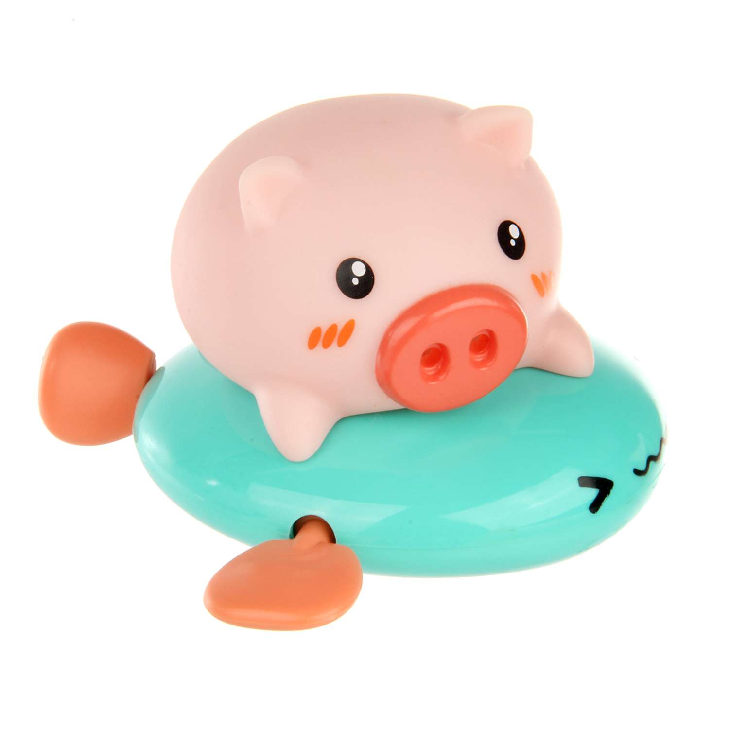 Игрушка для купания Ути Пути Свинка голубая на подушке - фото 1