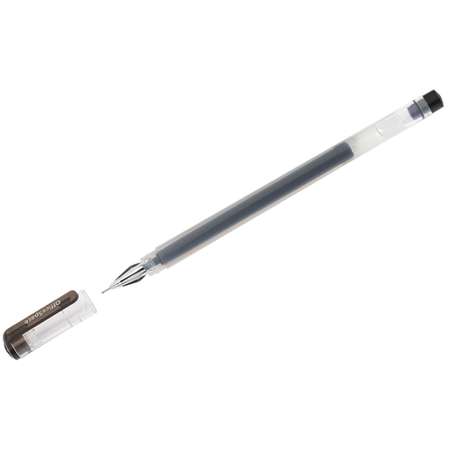 Ручка гелевая СПЕЙС HC-2 черная 0.38 мм бесстержневая игольчатый наконечник 12 шт