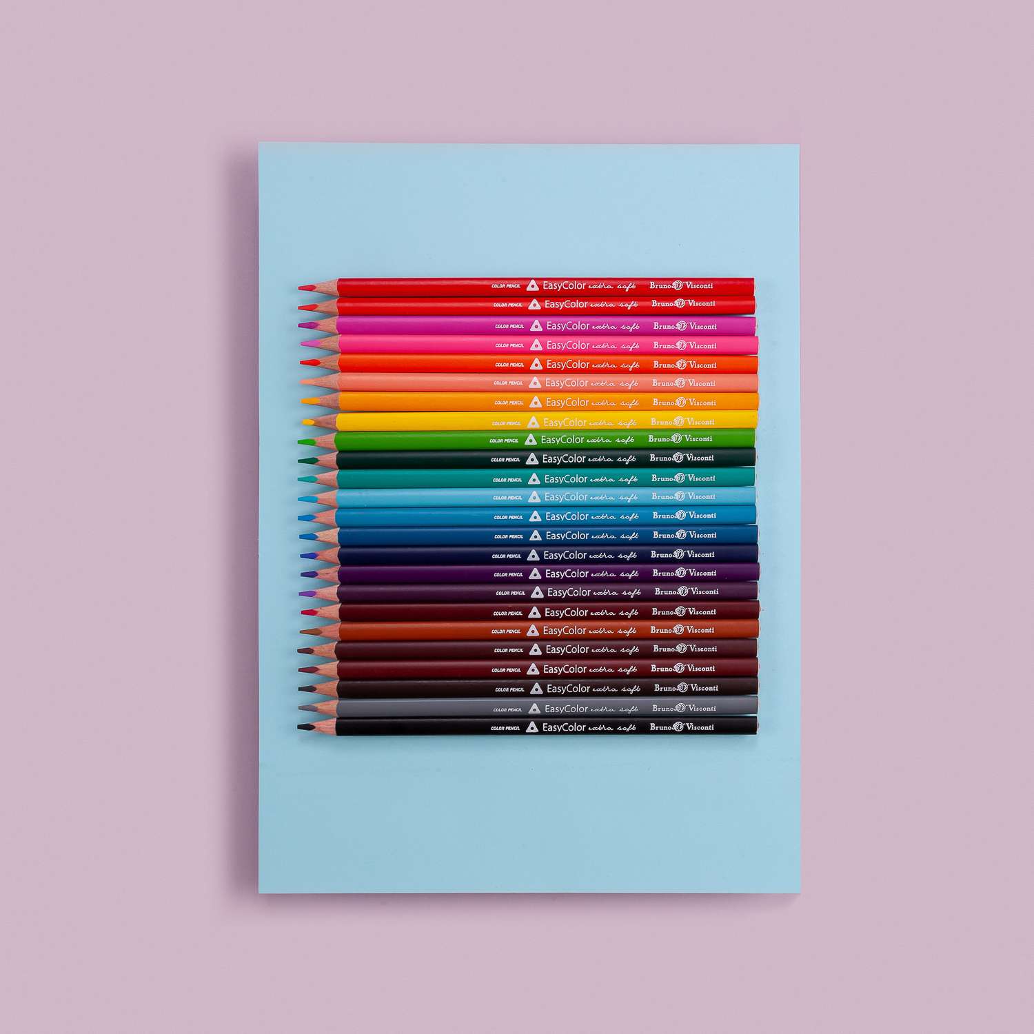 Карандаши цветные Bruno Visconti EasyColor в металлическом пенале 24 цвета - фото 8