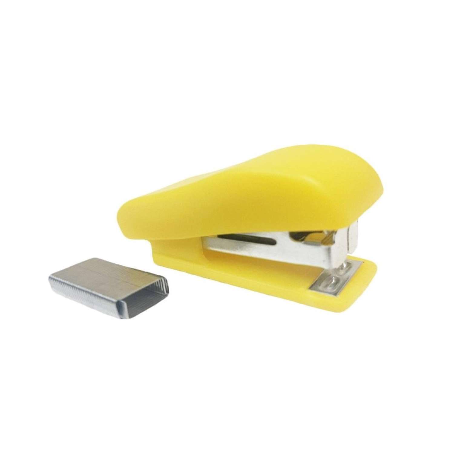 Мини-степлер Keyprods Желтый скобы 60шт - фото 1