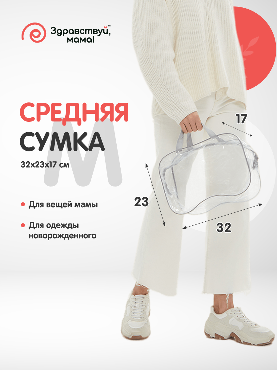 Сумка в роддом Здравствуй мама! Premium Quality с косметичкой - фото 2