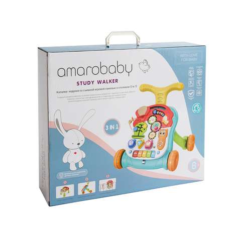 Каталка-ходунки Amarobaby AMARO-24SW-ZE