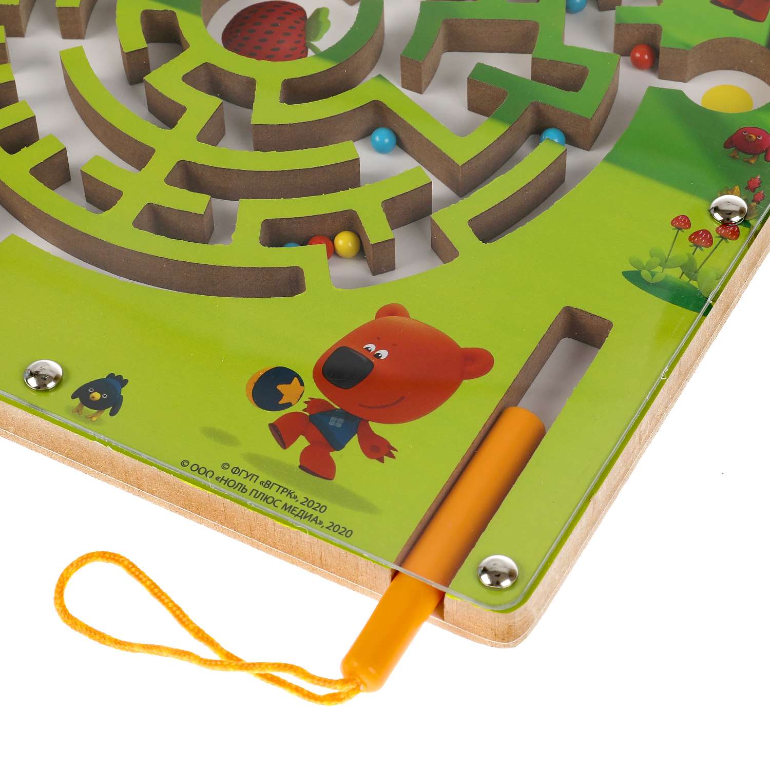 Игрушка деревянная Буратино Ми-ми-мишки лабиринт магнитный - фото 3