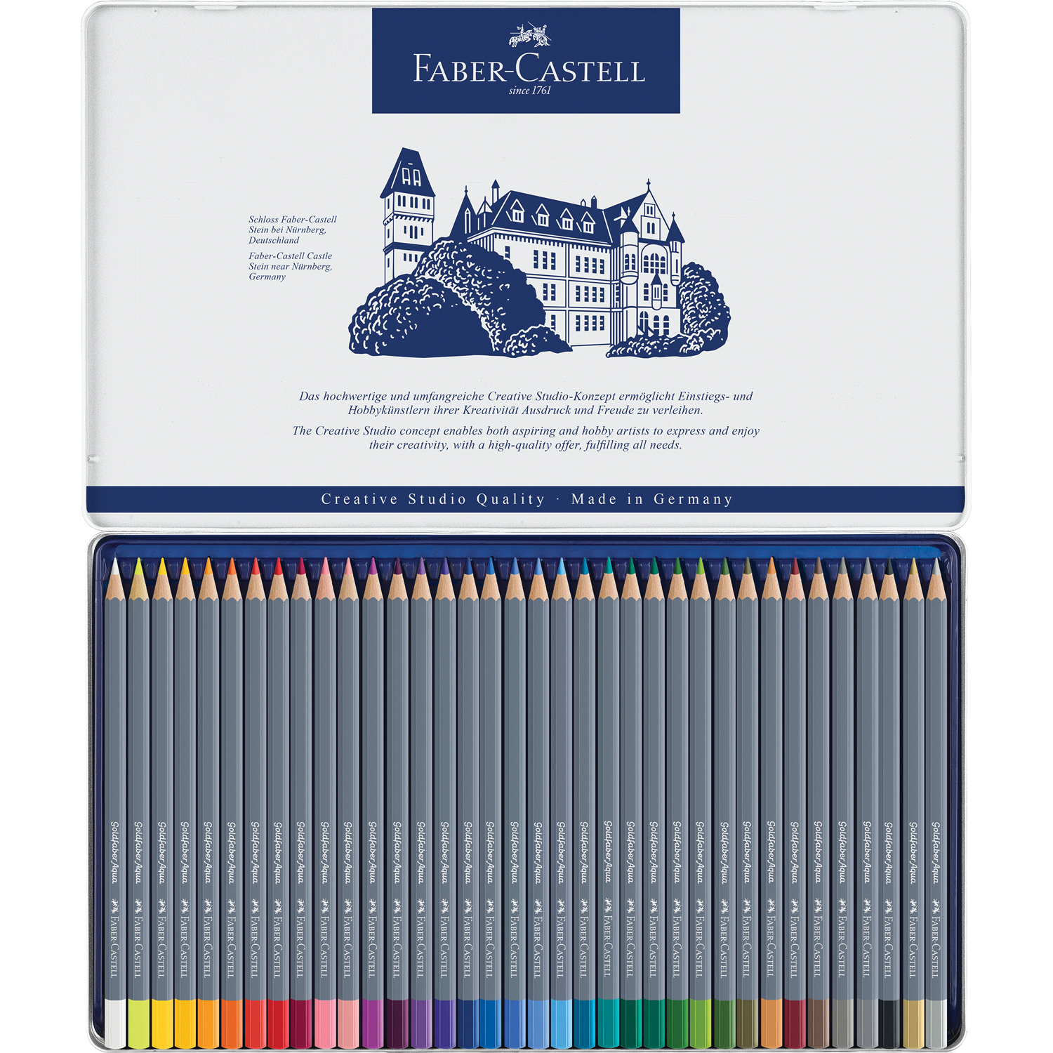 Карандаши акварельные FABER CASTELL художественные Goldfaber Aqua 36 цветов - фото 3