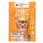 Корм для кошек и котят Smart Cat 85г кусочки курочки с морковью в нежном соусе