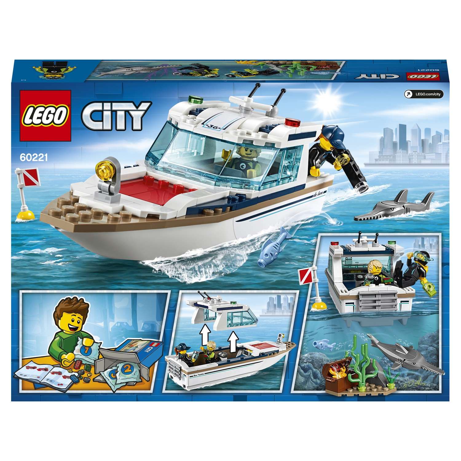 Конструктор LEGO City Great Vehicles Яхта для дайвинга 60221 - фото 3