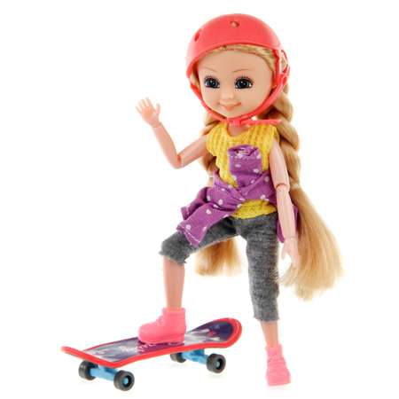 Кукла Veld Co Спортивная со скейтом шарнирная 121807