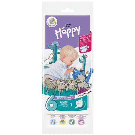 Подгузник Bella baby Happy Junior Extra 6 16+кг 1шт