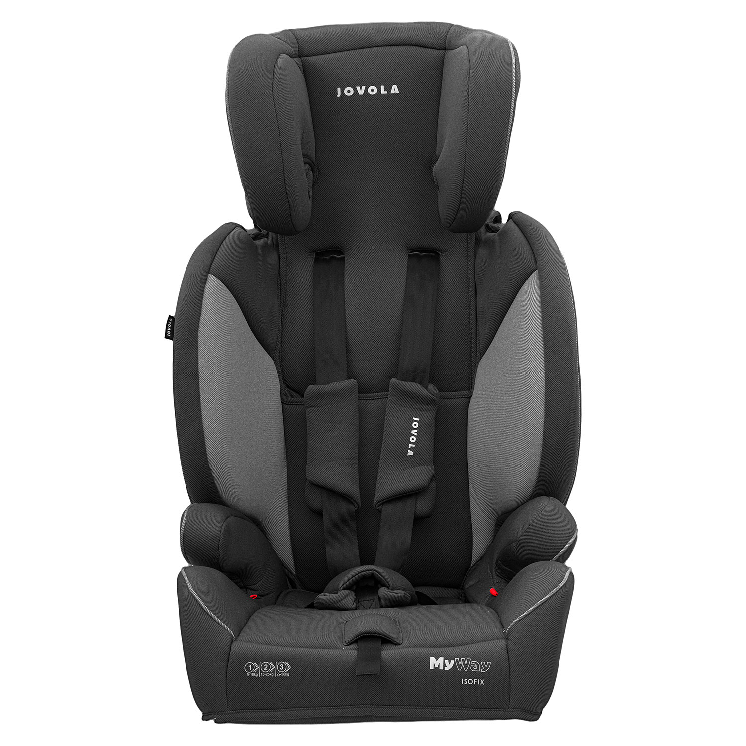 Автокресло JOVOLA MyWay Isofix группа 1+2+3 9-36 кг темно-серый - светло-серый - фото 17