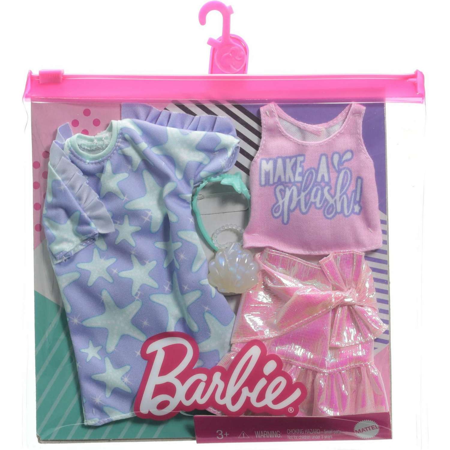 Одежда для куклы Barbie 2 комплекта+аксессуары 6 GRC88 GWC32 - фото 2