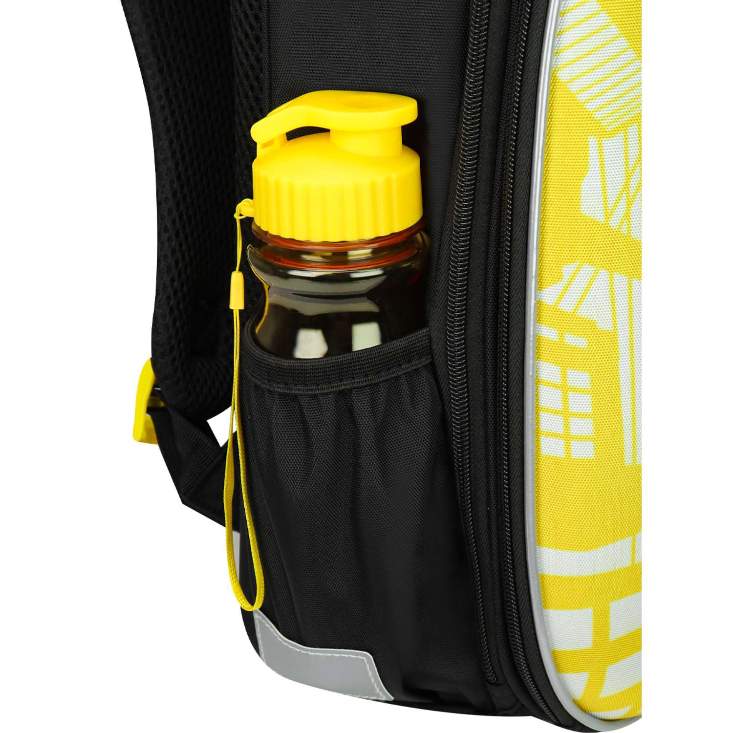 Школьный формованный ранец Проф-Пресс Паркур цвет желтый размер 38х23х20 см - фото 9