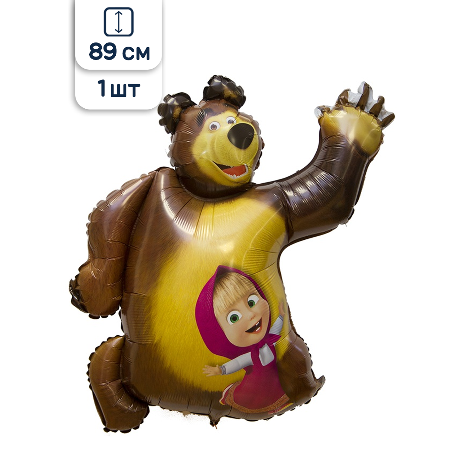 Воздушный шар GRABO фигура Маша и Медведь 89 см - фото 1