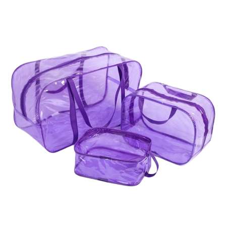 Набор сумок Тутси Для мамы в роддом фиолетовый 3шт