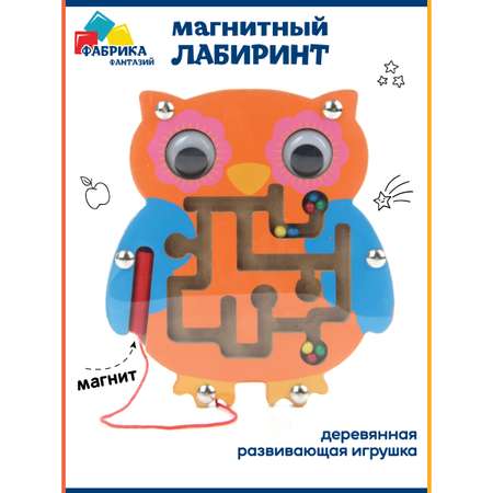 Деревянная игрушка Фабрика Фантазий Рамка-лабиринт Сова