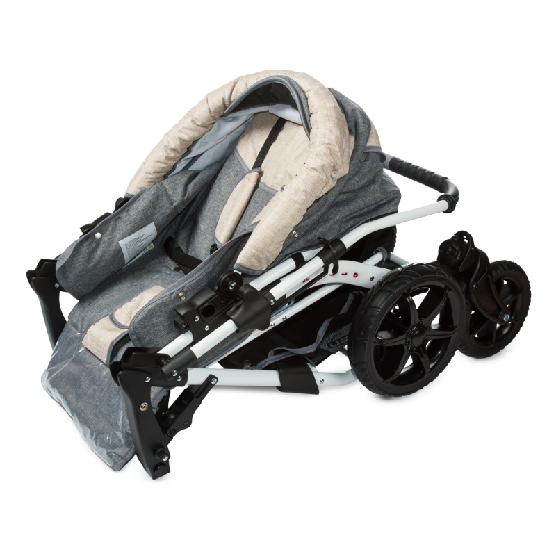 Коляска-трансформер Babyton Pillo OX Grey-Beige - фото 13