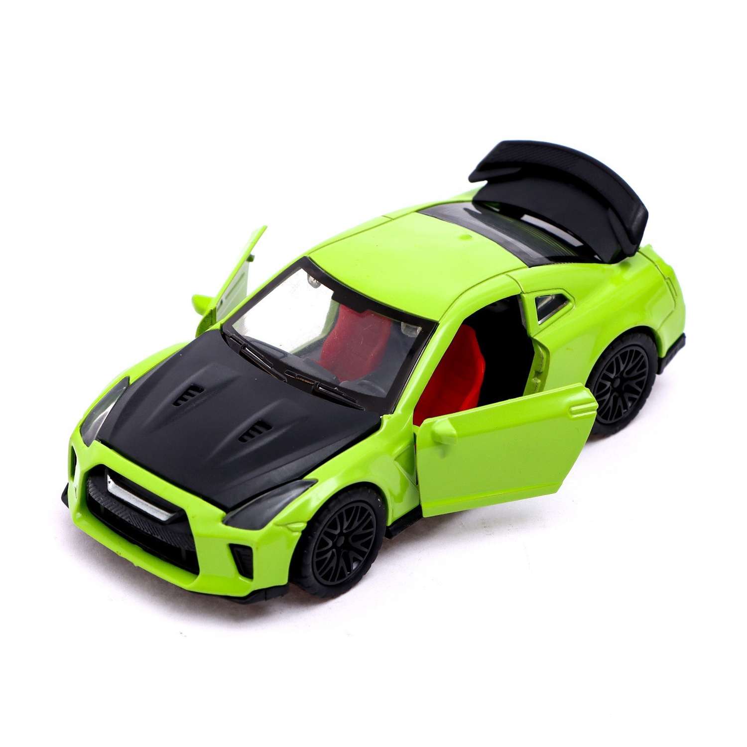 Машина Автоград металлическая «СпортКар» инерция открываются двери багажник цвет зелёный 7188626 - фото 3