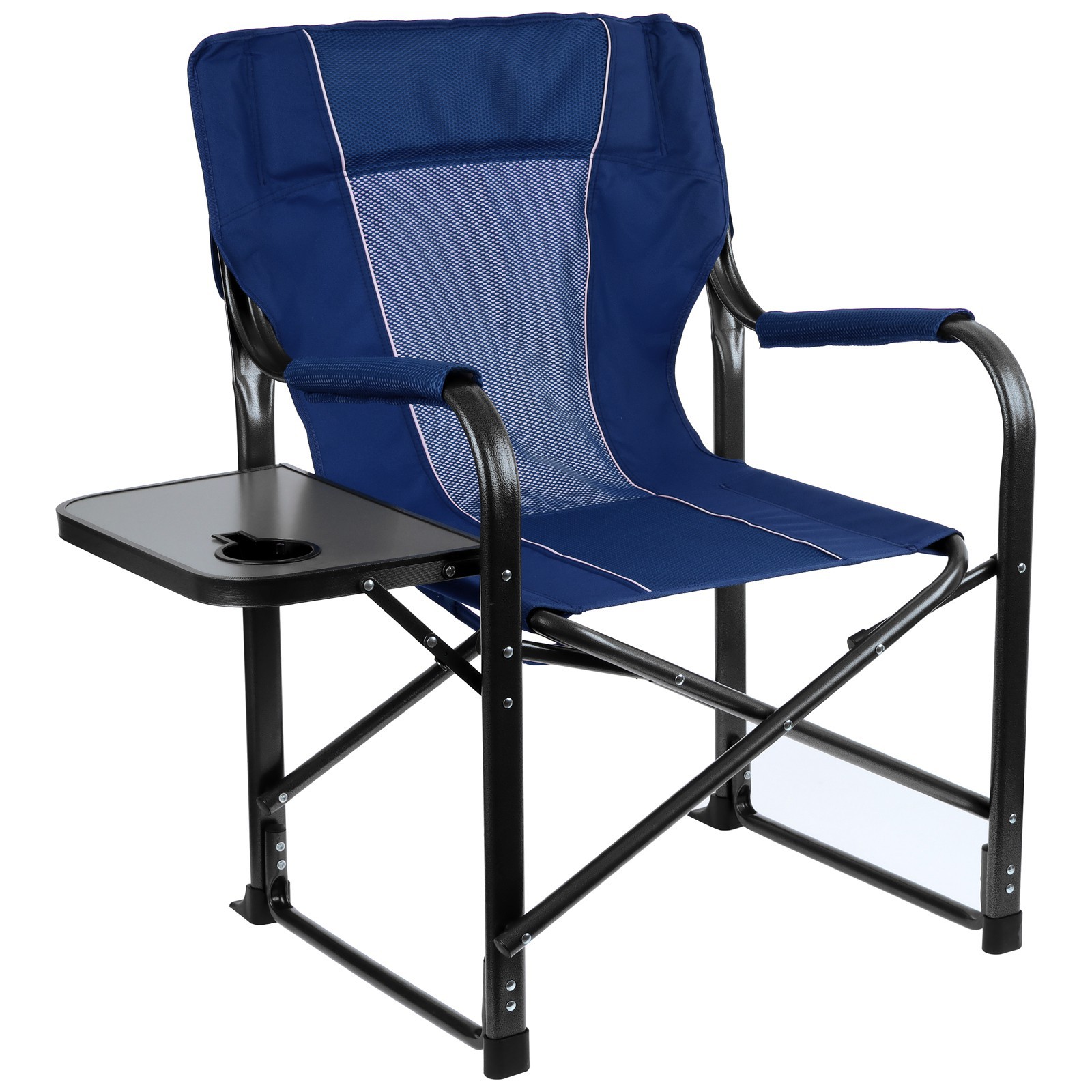 Кресло Maclay туристическое стол с подстаканником р. 63 х 47 х 94 см цвет синий - фото 4