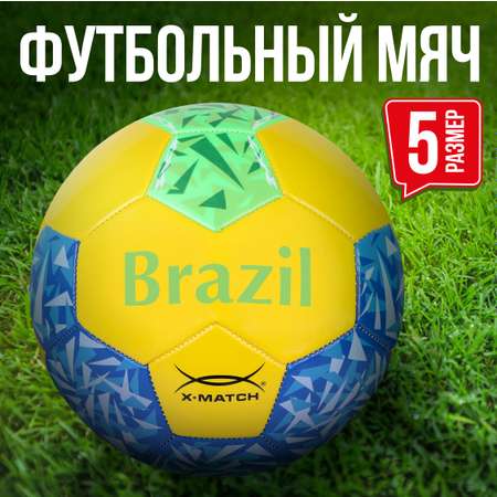 Мяч футбольный X-Match Бразилия 1 слой PVC 1.8 мм. размер оф. № 5 350 гр.