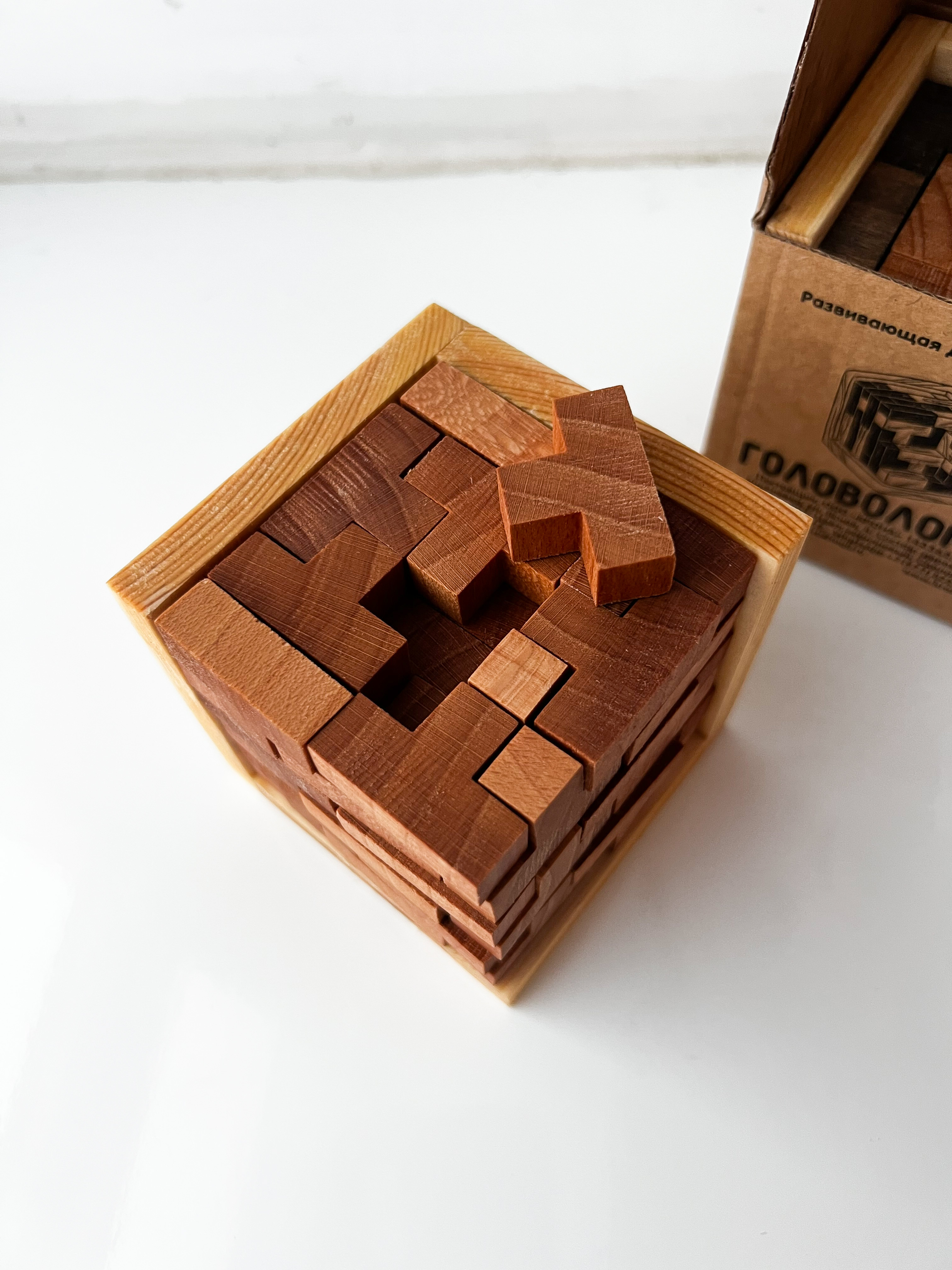 Головоломка KRONA куб деревянный - фото 5