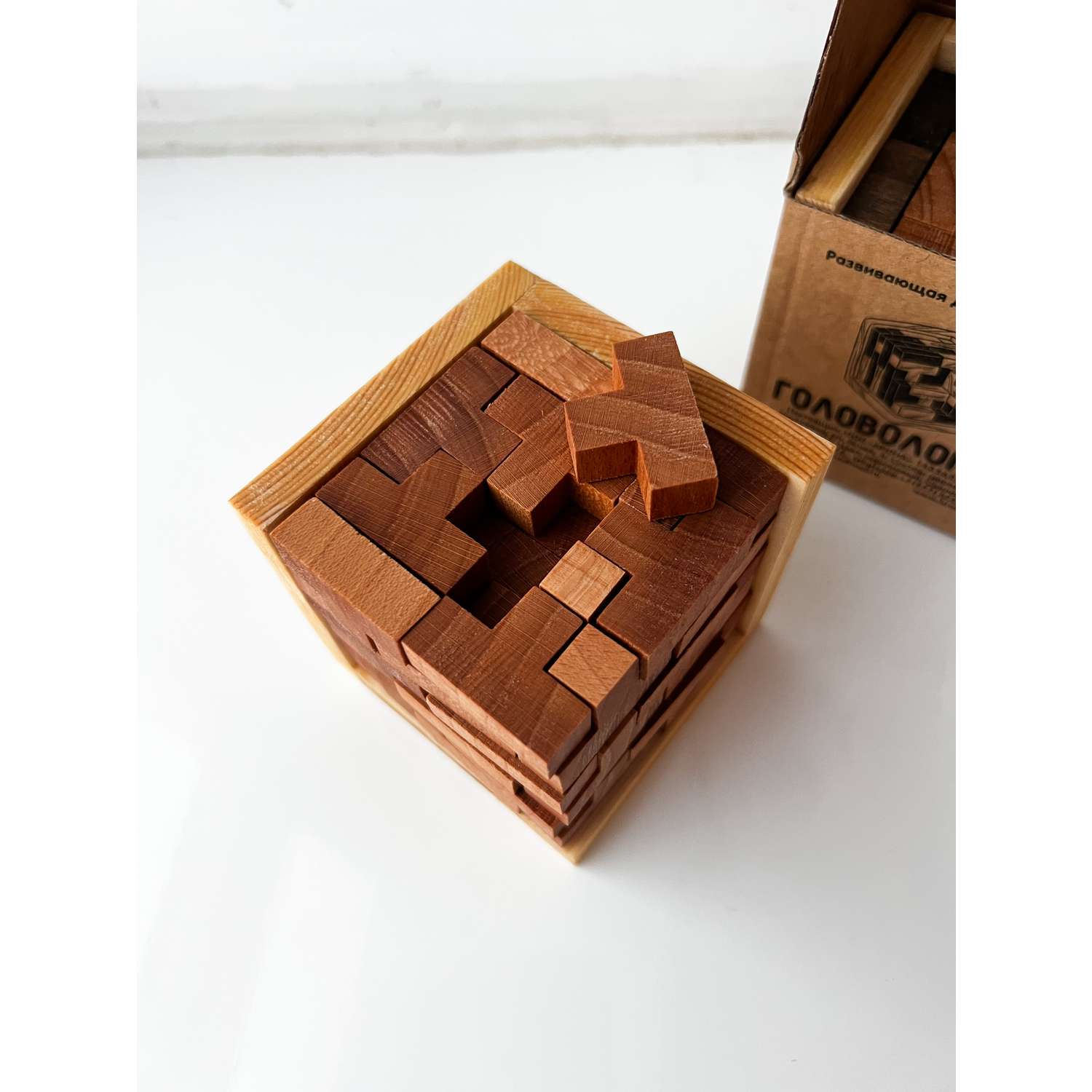 Головоломка KRONA куб деревянный - фото 5