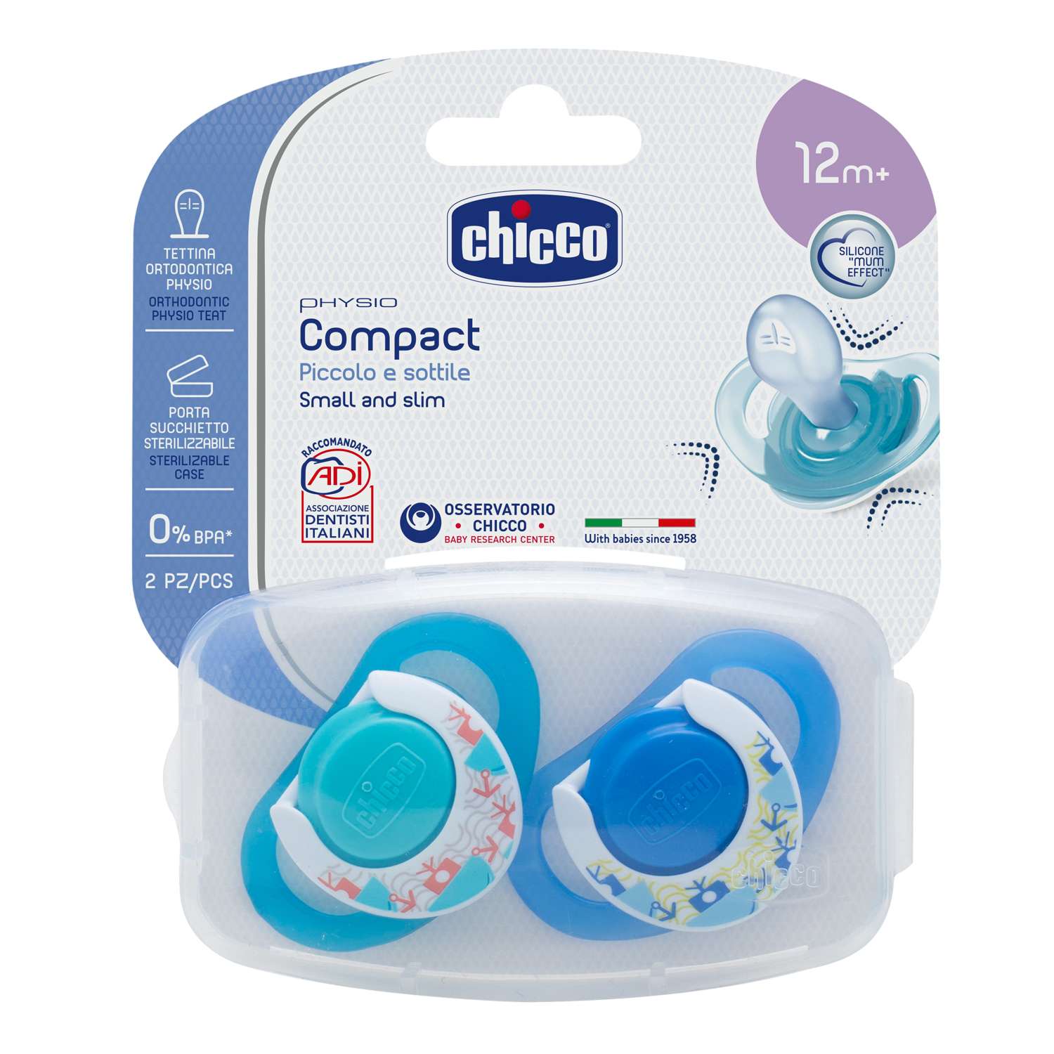 Пустышка Chicco Physio Soft Морская с 12месяцев 2шт 310410130 - фото 2