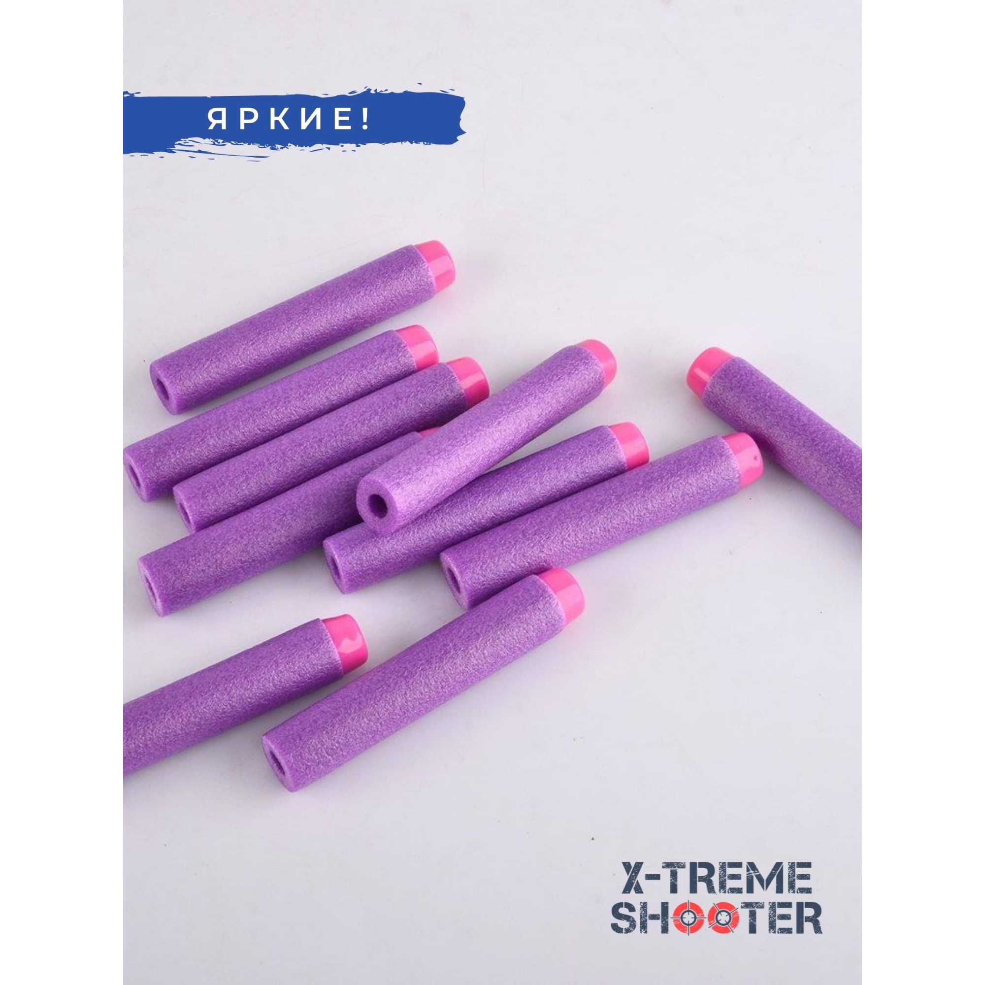 Патроны мягкие X-Treme Shooter с силиконовым наконечником для бластеров Nerf Rebelle игрушечного оружия Нерф Ребель 20 шт - фото 10