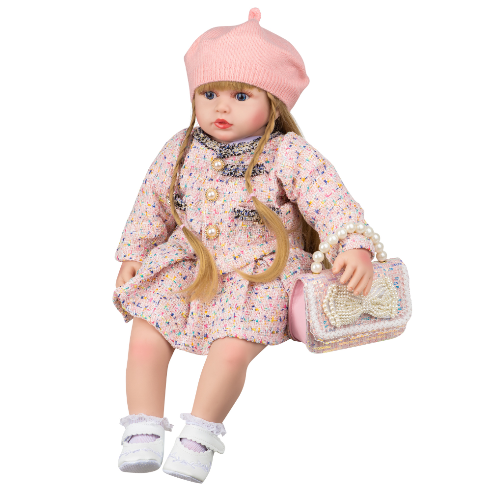 Кукла Реборн Блондинка NRAVIZA Детям Мягконабивная 60 см с одеждой и аксессуарами NR0095 - фото 10