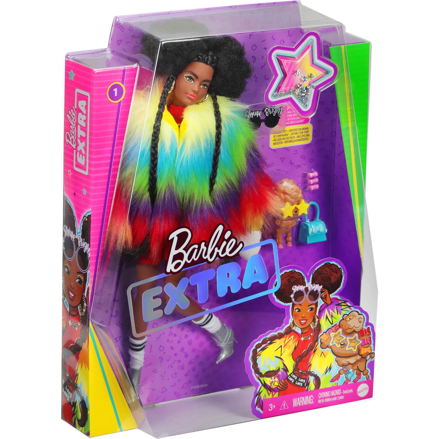 Кукла Barbie Экстра в радужном пальто GVR04 GVR04 - фото 3