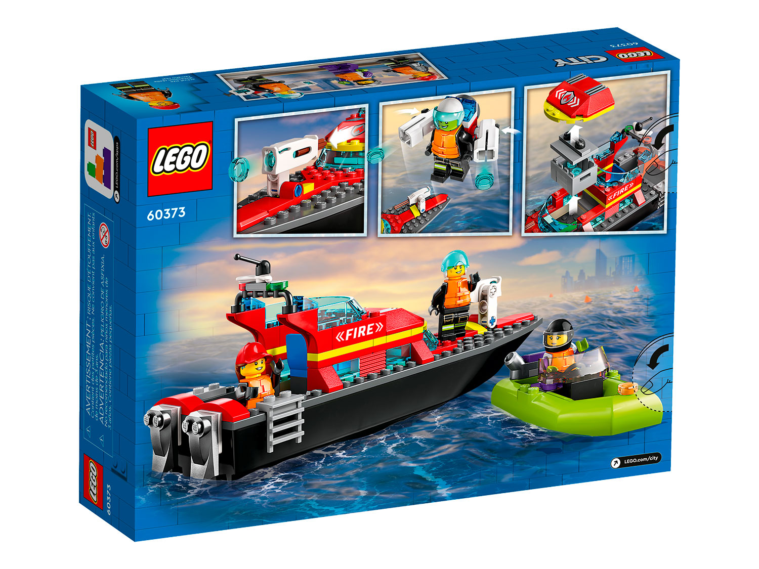 Конструктор детский LEGO City Пожарно-спасательная лодка 60373 - фото 7
