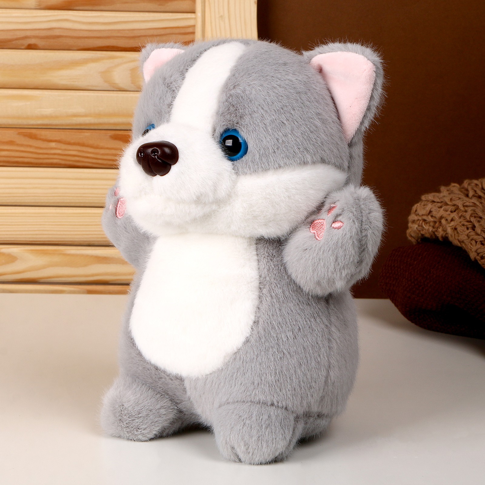 Мягкая игрушка Sima-Land «Собака» 24 см цвет серый - фото 2
