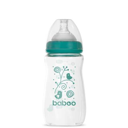 Бутылочка стеклянная 250мл BABOO 3-123