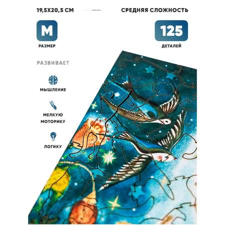 Деревянный пазл Melograno puzzle Кролик М 125 деталей