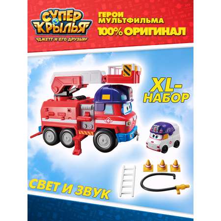 Игровой набор Super Wings Спасателей с машиной Спарки и трансформером Зоуи 9 см