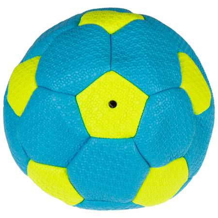 Мяч футбольный 1TOY размер 5 голубой с желтым