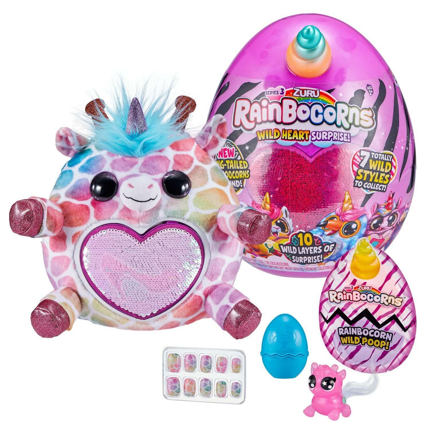 Яйцо сюрприз Rainbocorns плюшевая игрушка в комплекте с аксессуарами S3 - фото 2