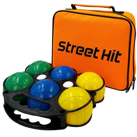 Набор для игры Street Hit Петанк 6 шаров из пластика синий зеленый желтый