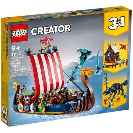 Конструктор LEGO Creator 31132 Корабль викингов и Змей Мидгарда