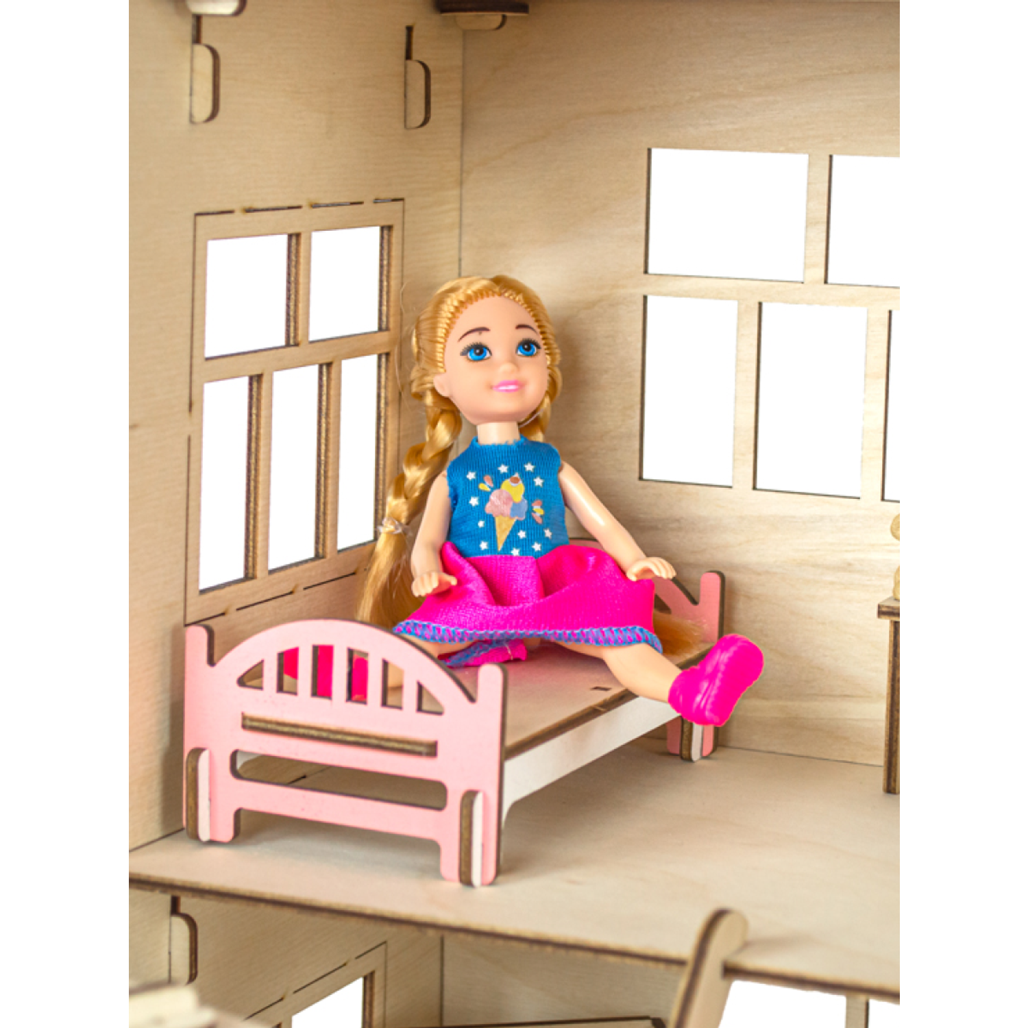 Кукольный домик M-WOOD С пристройкой и мебелью 3095 - фото 7