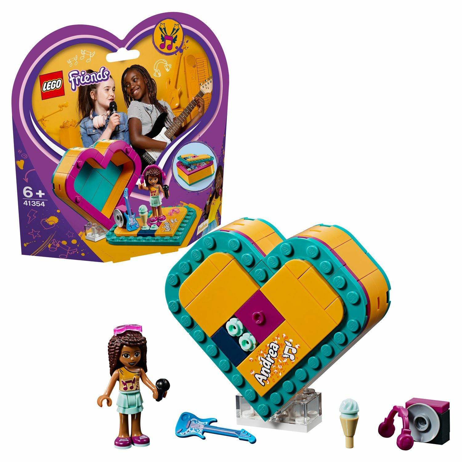 Конструктор LEGO Friends Шкатулка-сердечко Андреа 41354 - фото 1