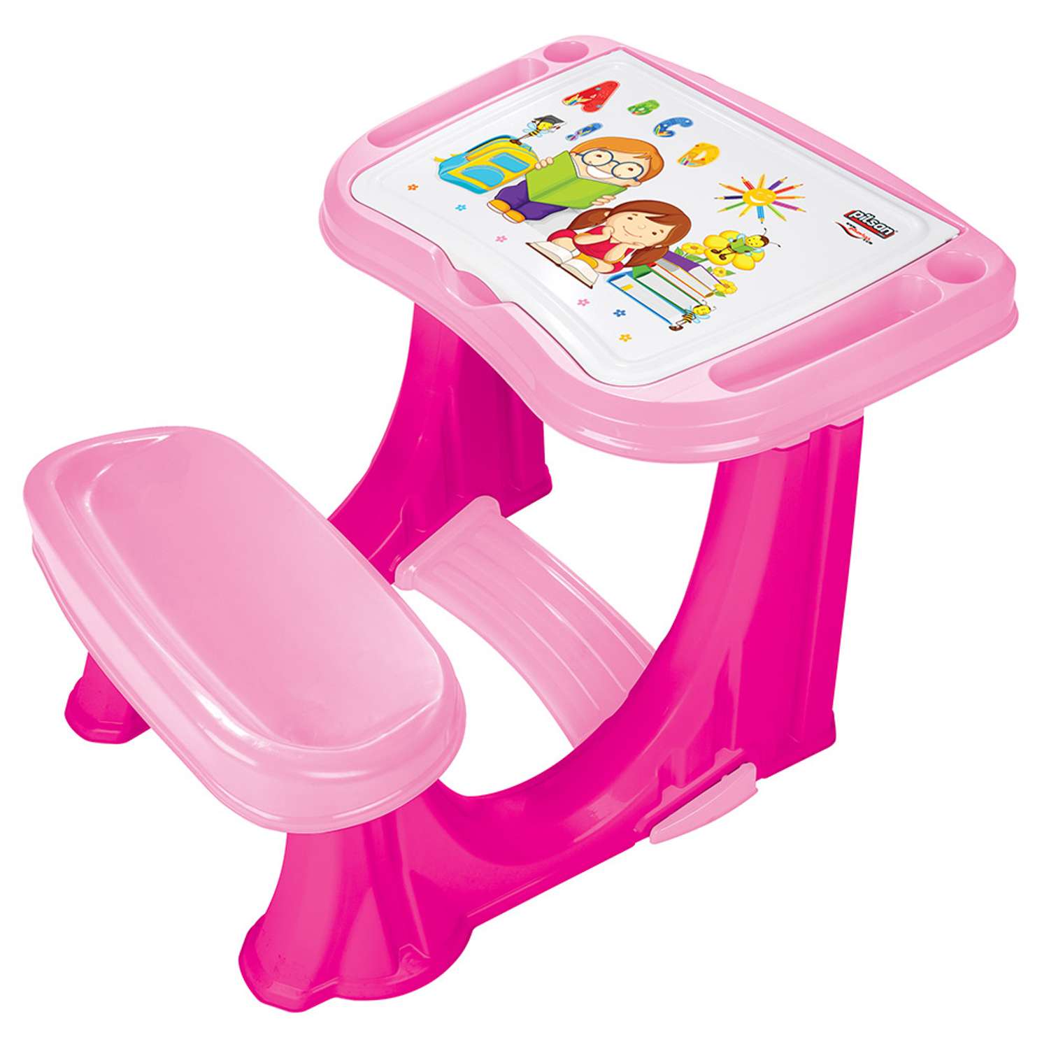 Парта детская Pilsan со скамейкой Pink - фото 1