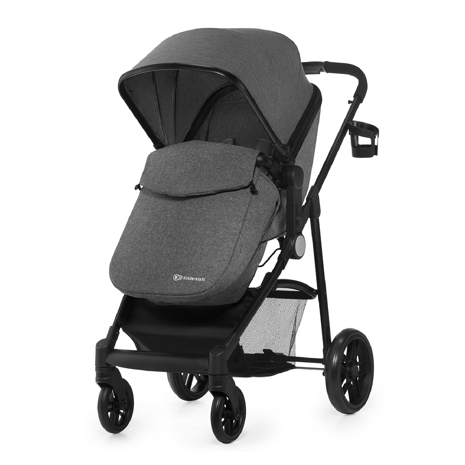 Коляска 2в1 Kinderkraft Juli Grey - фото 7