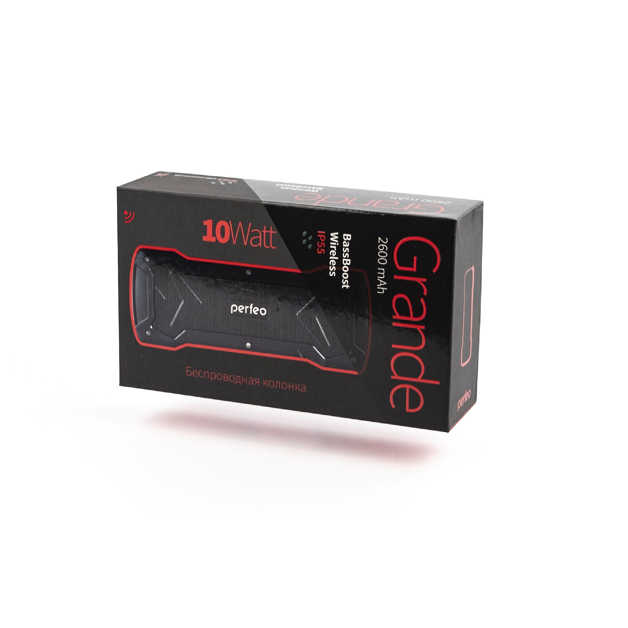 Беспроводная колонка Perfeo GRANDE FM MP3 microSD AUX мощность 10Вт 2600mAh черная PF 5207 - фото 6