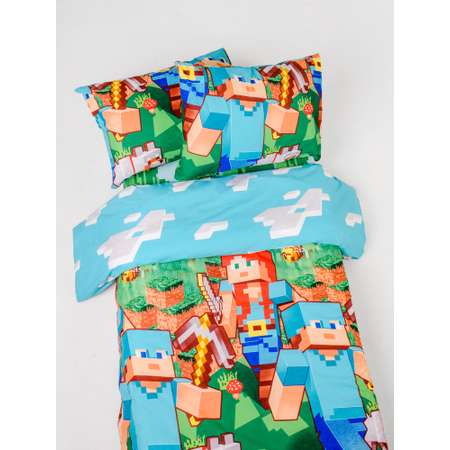Комплект постельного белья Sleep Story Майнкрафт Minecraft с 2 наволочками