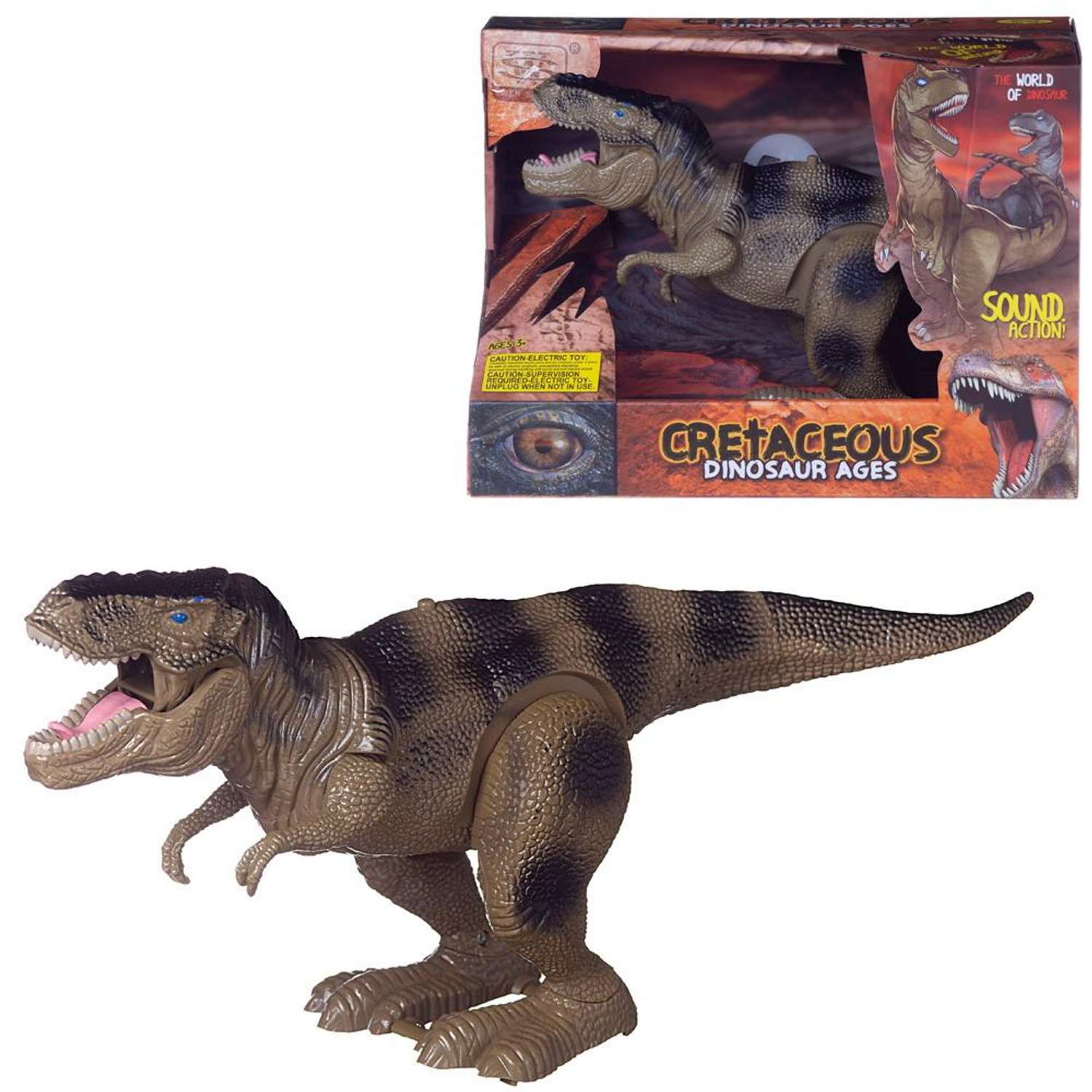 Динозавр Junfa Тираннозавр звуковые эффекты зеленый - фото 1