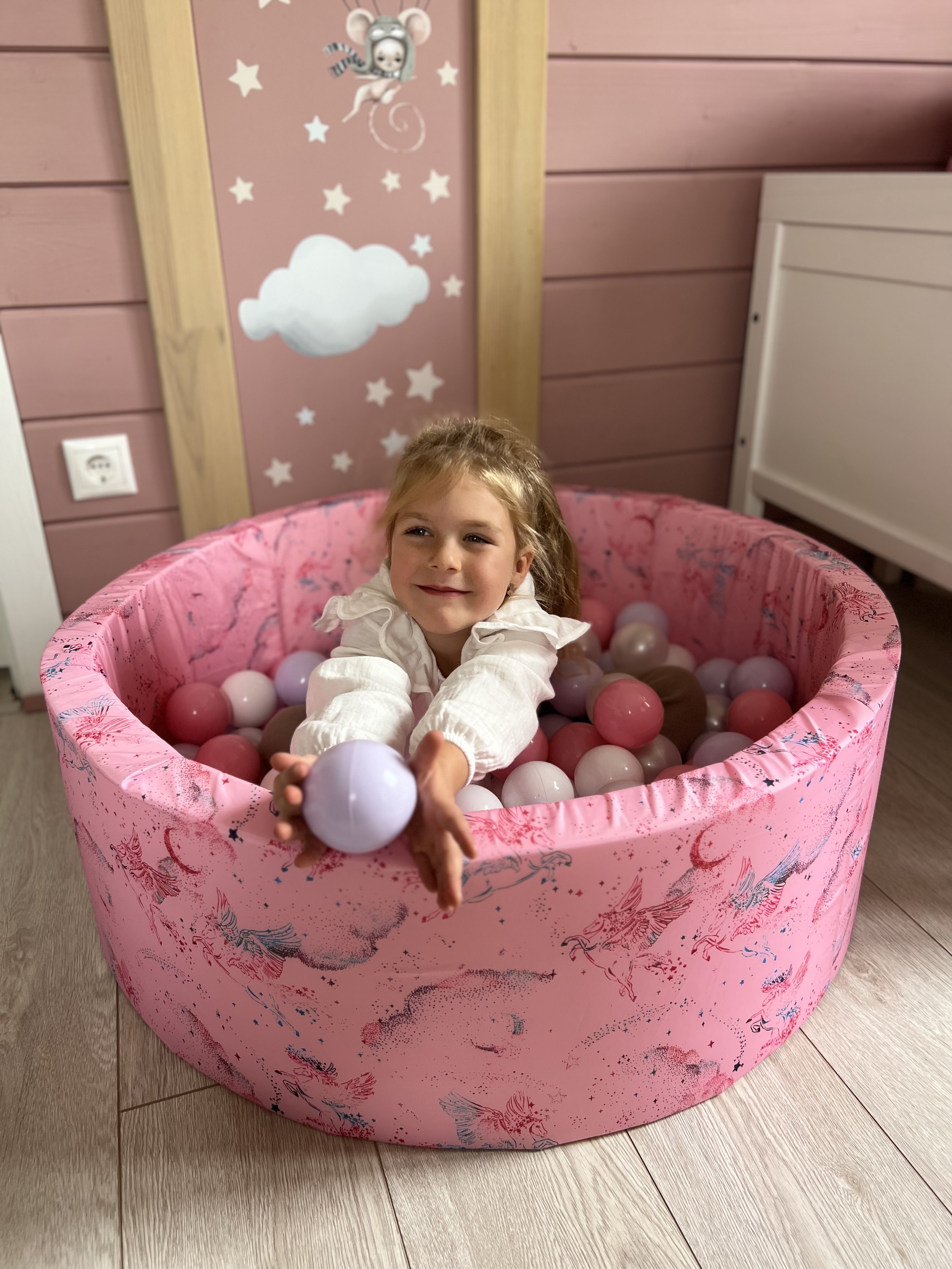 Сухой бассейн Boobo.kids 85х30 см 150 шаров розовый - фото 3