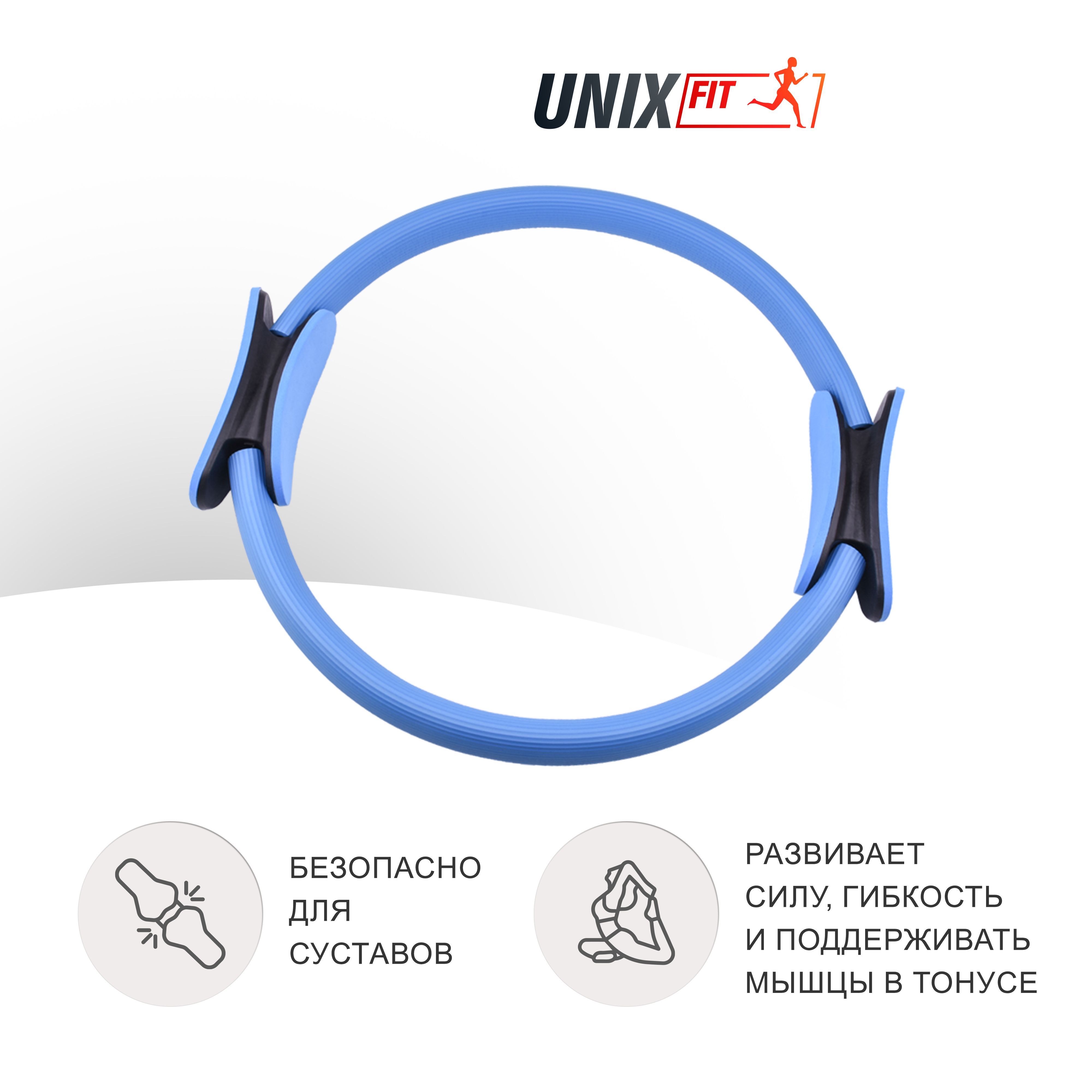 Кольцо для пилатеса UNIX Fit диаметр 38 см голубой - фото 2