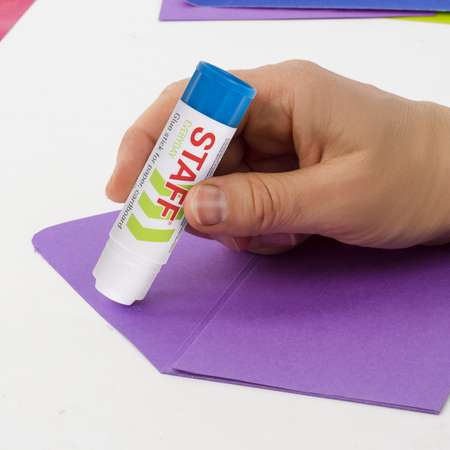Клей-карандаш Staff канцелярский для бумаги и картона 24 штуки
